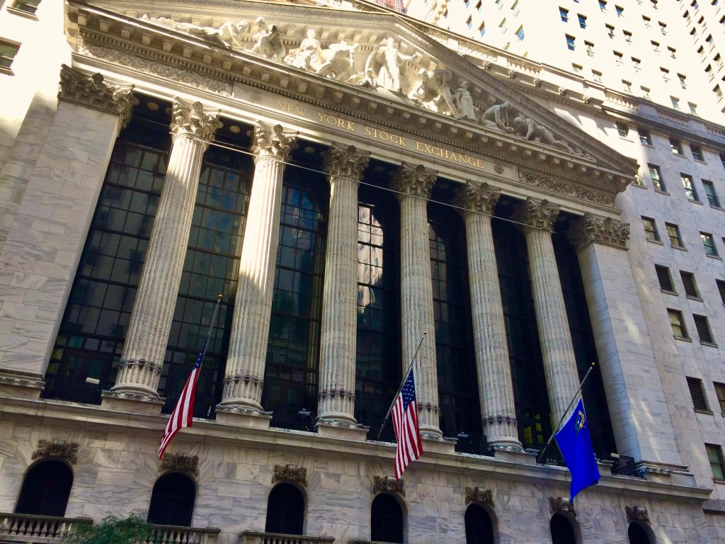 The New York Stock Exchange and Wall Street
